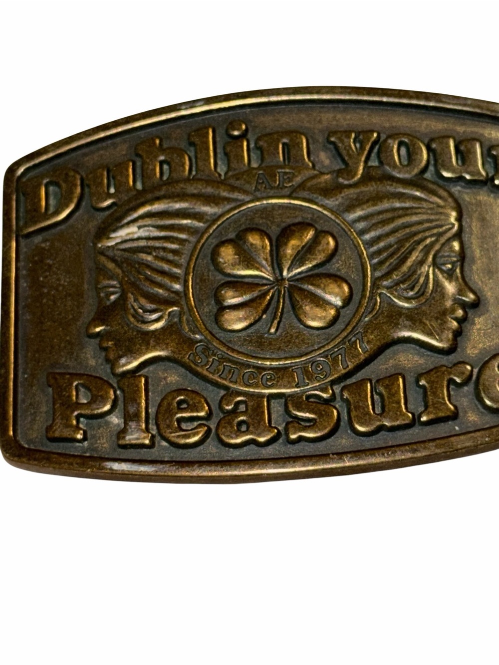 American Eagle Outfitters Bronze-Tone Embossed belt buckle